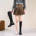 Fleece-Lined Over-the-Knee For Women, V-Cut Slimming Thick-Leg High Autumn And Winter Riding Boots, Wide Calf_vogvips.com
