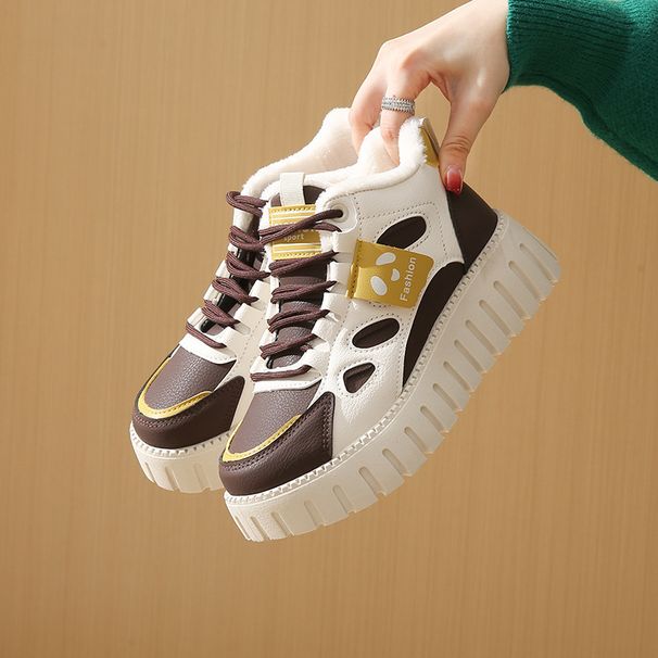 Cotton Shoes Women's Velvet Sports Running Shoes Casual Shoes Platform Height Increase_vogvips.com