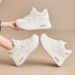 2025 Spring Summer Breathable Mesh Thick Sole Women's Casual Single Hidden Heel White Sneakers Versatile Dad Shoes Women_vogvips.com