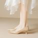Suede Pointed Single Shoes Women's Stiletto Black Commuter Work Shoes Cat Heel Shallow High Heels_vogvips.com