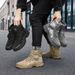 New Leather Spring Men's Shoes High-top Men's Heightening Tooling Martin Boots_vogvips.com
