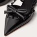 2024 Hualun Backless High Heel Shoes Women Flat Bow Rivet Patent Leather Pointed Toe Flats Fashion Versatile_vogvips.com
