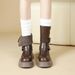 Melard Brown Black Britih Style Martin For Women 2025 New Autumn Winter Two-Way Thick Sole Height-Increaing Short_vogvips.com