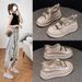 Platform Closed-Toe Velcro Sandals For Women, Summer Outdoor Fashion 2025 New Style, High-End Versatile Matching Skirt_vogvips.com