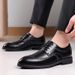 New Business Dress Leather Fashion British Block Large Men's Lace up Derby Shoes 48_vogvips.com