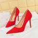 3391-10 Fashionable And Sexy Nightclub Slimming Super Heel Women's Shoes Thin Heels, Shallow Mouth Pointed Toe, Simple_vogvips.com