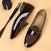 Men's Square Toe Casual Loafers With Side Buckle - Professional & Stylish Footwear For Business & Leisure (Sizes 40-48)_vogvips.com
