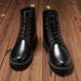 European Warm Series Autumn New Men's Martin British Style Black Leather Casual Trendy Warm High-top Boots_vogvips.com