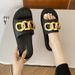 Women's Thick-soled Slippers Outdoor Wear, Fashionable And Trendy Summer Casual Slip-on Sandals, Non-slip Soft-soled_vogvips.com