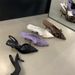 2024 Spring New French Style Peep Sandals Thin Comfortable Shallow Mouth Pointed Toe Kitten Heel Backless Single Shoes_vogvips.com