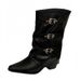 Unique Design Pointed-Toe Mid-Calf 2026 Autumn/Winter Collection, Belt Buckle Chunky Heel Riding Boots, Short Western_vogvips.com