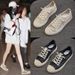 Flat Casual Women's Shoes Offer With Chic Point Hot Low Hit Tennis Shoe Female On Promotion Running Trend 2025 Canvas_vogvips.com