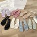Fairy Style Slippers For Women New 2022 Summer Outdoor Korean Version Simple Thin Strap Square Toe Flat Beach Sandals_vogvips.com