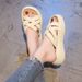 Women's Summer New Thick Sole Versatile Non-Slip Height Increasing Beach Sandals Lazy Fashion Slip-On_vogvips.com