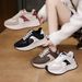 New Versatile Autumn And Winter, Thick Soled Women's Board Shoes, Height Increasing Casual Patchwork Leather Sports_vogvips.com