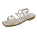 2026 Spring New Women's Flat Sandals For Outdoor Wear, Cross-Strap Elastic Slip-On Casual Open-Toe Beach Shoes Wholesale_vogvips.com
