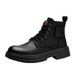 European Warm Series Large Size 45 Martin 2025 Autumn Winter Work Casual British Leather Boots Men's Fleece Lined Warm Trendy_vogvips.com