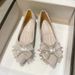Craft Single Fashionable Women's Fashion, Pointed Shallow Mouth, 2025 Spring Cute Princess Shoes, Bow Soft Sole, Milk_vogvips.com