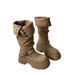 Two-Way Foldable Over-the-Knee Long Wrinkled For Women 2025 Autumn Winter New Fashion Button Thick Sole Riding Boots_vogvips.com