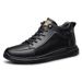 Men's Shoes Breathable Rubber Non-slip Sole Shoes Men's Mid-top Cowhide Shoes Casual Board Shoes_vogvips.com