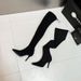 Over-the-knee Boots For Women, European And American Style, Slimming Effect, New Pointed Toe, Black High-tube Women's_vogvips.com