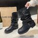 Round Toe Mid-Calf For Women 2025 New Style Over-the-Knee Women's Thick Sole Height-Increasing Western Cowboy Boots_vogvips.com