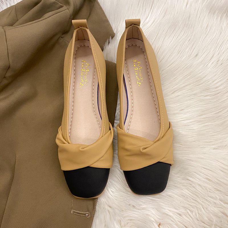Gentle Shoes French Single Shoes Women's Autumn Flat-soled Soft-soled Pregnant Women's Casual One-pedal Women's Shoes_vogvips.com
