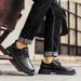Live Stream Of Shoes: 2024 Autumn New Low-top British-style Antique Bronze Martin Men's Casual Leather Shoes, Vintage_vogvips.com