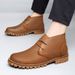 American Retro Martin Boots Large Size Men's Tooling Boots Casual Style Mid-top Leather Shoes Top Layer_vogvips.com
