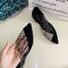 Baotou Single New Trend Fashion Women S Fairy Style Soft Sole One Pedal Pointed Hollow Flat Shoes_vogvips.com