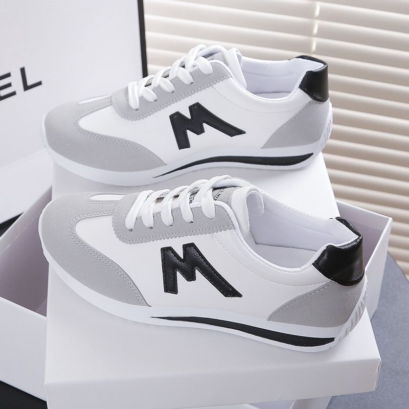 New 2024 Women Casual Walking Shoes Summer Flat Lace Up Leather High Quality Fashion Flat-Bottomed Female Gump Sneakers_vogvips.com