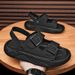 Breathable Men's Outdoor Sandals Hollowed Out Mesh Beach Shoes Lightweight Sports Slippers Comfy Leisure Male Slides_vogvips.com