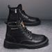 European Warm Series Winter British Style Fleece-Lined High-Top Leather New Casual Fashion Martin Boots Versatile Work Men's Shoes_vogvips.com