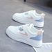 Ins Mesh White Sneakers Women 2023 Spring New Breathable Thick-Soled Korean Style Board Shoes For Fem Students_vogvips.com