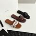 2026 New Factory Direct Sale Casual Wide Strap Flat Sandals, Open-Toe Hollow-Out Simple Cross-Strap Slip-On Beach Shoes For_vogvips.com