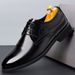 Euro Step Business Casual Leather Lace-Up British Style Men's Autumn Slip-On Loafers Wedding Shoes_vogvips.com