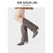 Women's Shoes Spring New Retro Rivet High Leg Trouser Boots Women's Boots All Match Boots Knight Boots Long Boots_vogvips.com