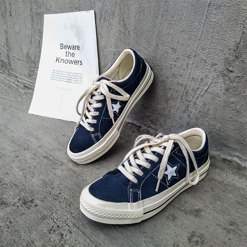 EVENSTAR canvas shoes for men and women couple shoes cow velvet student star shoes men MIS 313 sneakers_vogvips.com