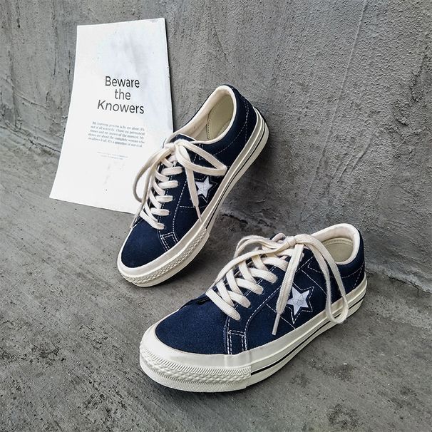 EVENSTAR canvas shoes for men and women couple shoes cow velvet student star shoes men MIS 313 sneakers_vogvips.com