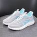 Women's Lace-Up Casual Sports Shoes Thick Sole Height-Increasing Outdoor Chunky Sneaker Vacation Breathable Student Shoes, Flat-Bottomed Walking Shoes_vogvips.com