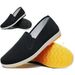 Old Beijing-style Non-slip Casual Black Breathable Men's Canvas Work And Driving Shoes, Military-style Single Shoes_vogvips.com