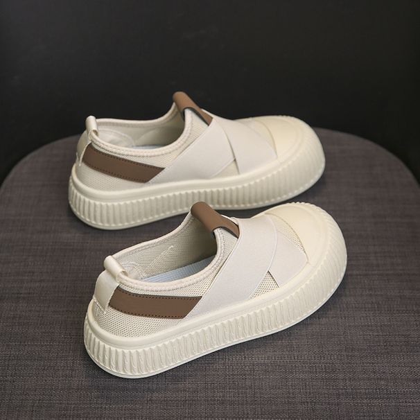 Summer Ins Breathable White Shoes Female Trend Student Thick Bottom Platform Shoes Casual Shoes Street Shot_vogvips.com