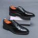 Men's Size 46 New Fashionable Men's Business Dress Korean Version Trendy Carved Leather Shoes_vogvips.com
