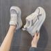 Thick-soled Transparent Net Little White Shoes Women's Single Net Casual And Light Versatile Small Fragrant Wind Sports Dad Shoes_vogvips.com