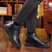 Euro Step Men's Winter Cotton Leather Wool Plus Velvet Thickened Non-Slip Wear-Resistant Cowhide Business Shoes_vogvips.com