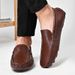 Loafer Split Leather Slip-On White Sneakers Male Casual Brand Spring Men Loafers Driving Shoes Mocassin Zapatos Hombre_vogvips.com