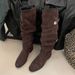 2024 Chunky Heel Retro Fleece-Lined Coffee Color Riding French Style Slim Bare Autumn Winter Women's Over-the-Knee Boots_vogvips.com
