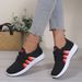 Women Breathable Knit Mesh Sneakers Elastic On Casual Walking Shoes Soft Non Slip Sole Ladies Daily Sport Trainers_vogvips.com
