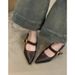 Pointed Mary Jane Shoes Women's Versatile, Comfortable And Beyond Thick Heel With Shallow Mouth Fashion Shoes_vogvips.com