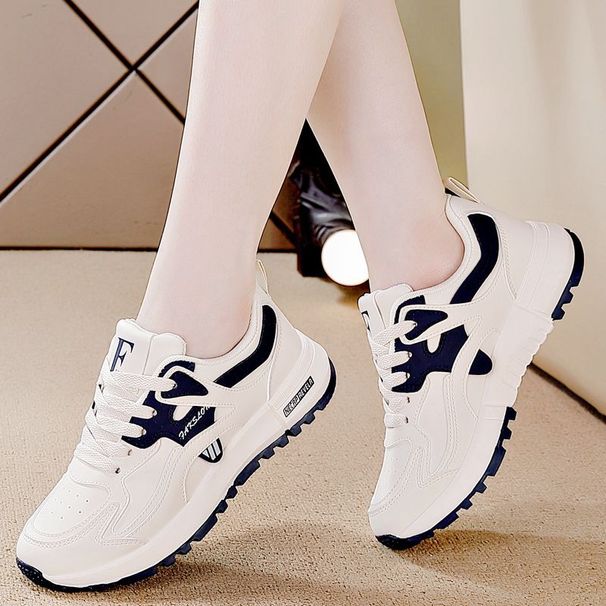 Plus Size W's Sneakers 2025 New Spring Hot Korean Style Versatile Lightweight Running Leather Casual Dad Shoes For_vogvips.com